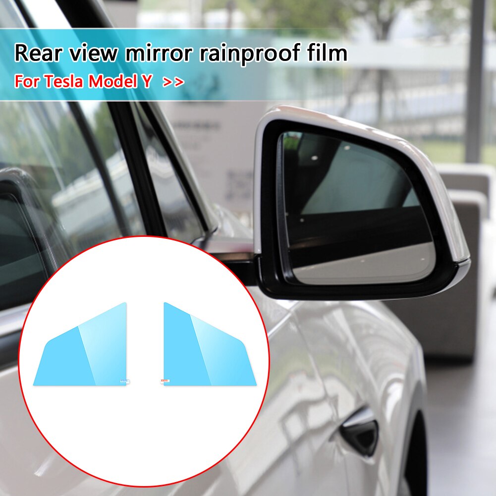 2pcs Ʈ Tesla Model3 ʸ Rearview Mirror  ʸ ¾ ȣ Anti-Fog Film Anti-Glare Protective